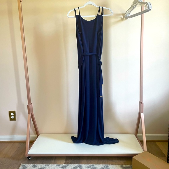 NWT Michael Kors Maxi Dress with Front Slit and Gold Hardware Detail - Picture 3 of 7
